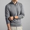 Men's 2025 Casual High-End Knit Sweater: Winter Stand-Up Collar Long-Sleeve Base Layer, Old Money Style
