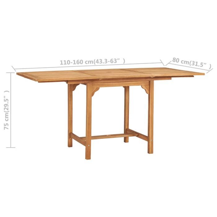 VidaXL Salon de Jardin 5 pcs Mobilier de Repas Ensemble de Salle à Manger Table et Chaises à Dîner Extérieur Patio Bois de 3059593