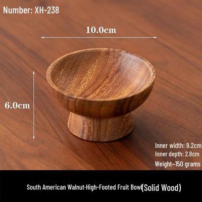 Elegant Solid Wood Elevated Fruit Dish
