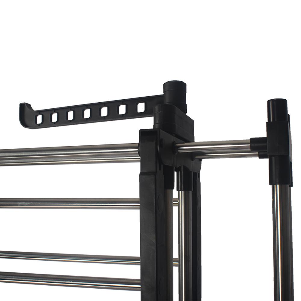 Multi-Functional Wing-Shaped Folding Clothes & Diaper Drying Rack - Mobile Stainless Steel Floor Rack