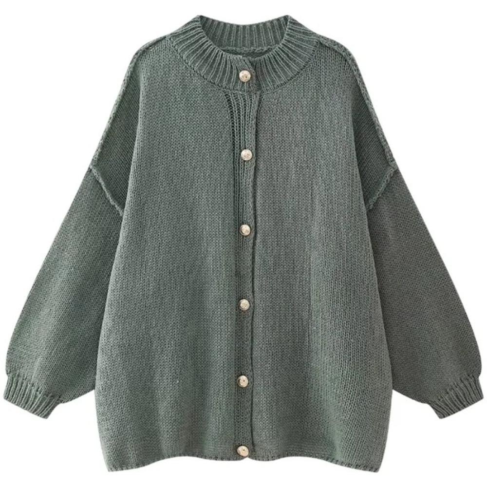 

Женский кардиган с рукавами летучая мышь, темпераментный лацкан, металлическая пуговица, модная куртка, повседневный, для работы, женские топы M