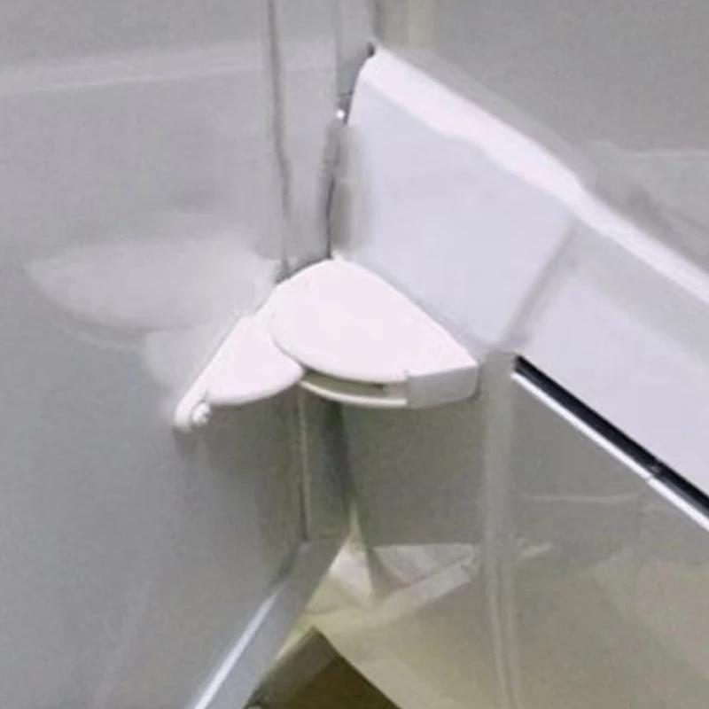 Butée de porte clip noir/blanc Rétenteur à ventouse de porte de cabine Attrape-fermoir Accessoires modifiés pour caravane Camping-car Bateau Camping-car