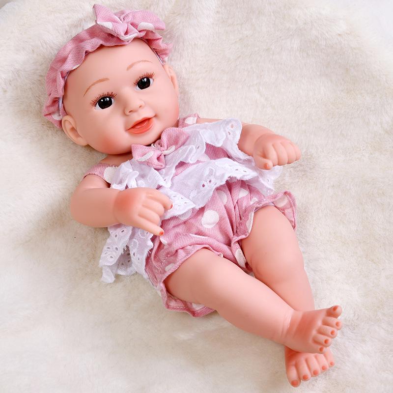 30cm Silicone Reborn Baby Doll - Soft Sleep Companion & Child Role-Playing Toy