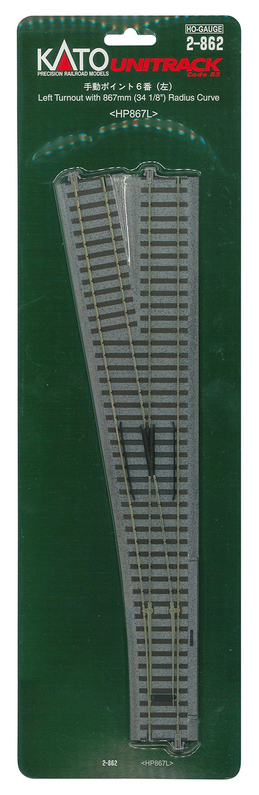 

KATO HO Gauge Manual Point 6 Left Railway Model Supplies Нет. 2-862