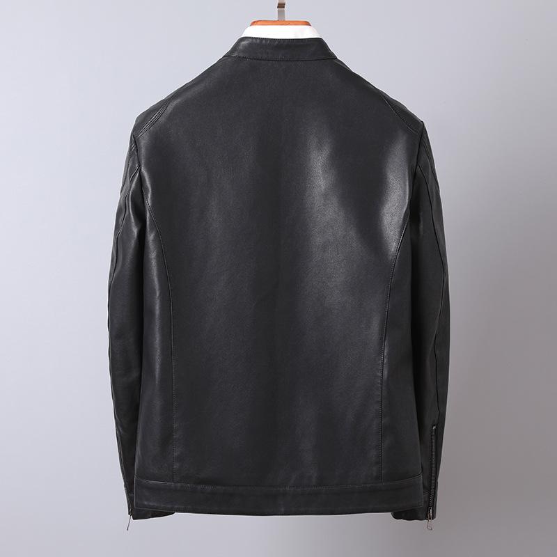 Leather Men's Casual Jacket Spring and Autumn Korean Style Trendy Loose Green Slim Parka Motorcycle Jacket Men's Clothing