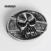 Men's Skull Knife Belt Buckle - Alloy Smooth Buckle with Concealed Knife.