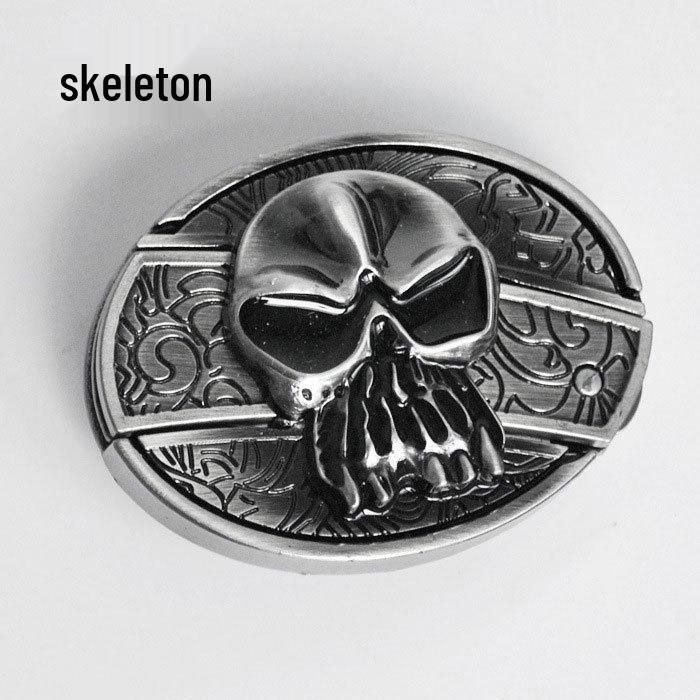 Men's Aviation Punk Belt Buckle with Concealed Knife - Trendy Jianghu Style