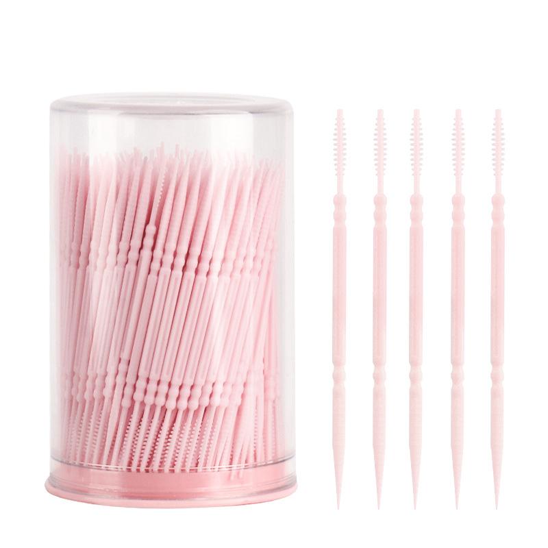 300/Pcs Toothpick Brush Plastic Toothpick Double Head Disposable Household Interdental Brush Teeth Picking Dental Floss