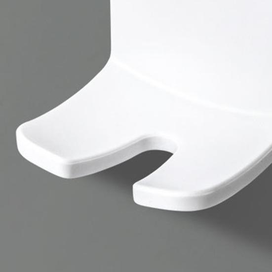 2PCS Toothbrush Holder Wall Mount Suspended Design Stand Self Adhesive No Drilling Toothbrush Organizer for Bathroom