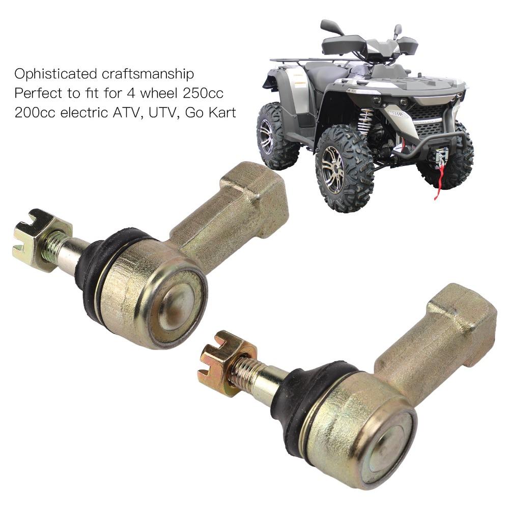 2pcs M10 Thread Ball Joint Ends 200-250cc Engine Steering Rack Outer Tie Rod Ends  For Dirt Bike
