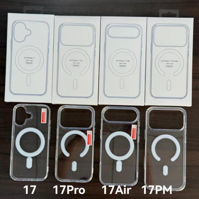 Magnetic Phone Case for Apple IPhone 17, Transparent Magsafe 14, Acrylic 15 Pro, Full Coverage for IPhone 16