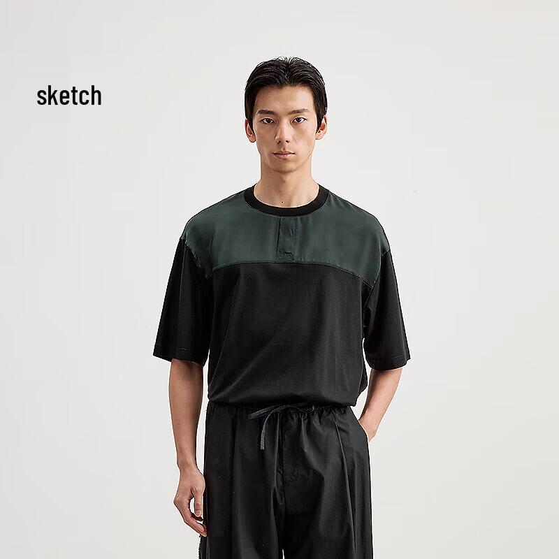 CROQUIS Men's 2025 Summer Loose Fit Round Neck T-shirt