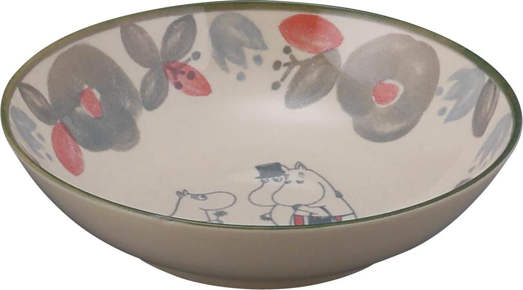 Moomin Salad Cereal and Plate Trio 17cm Diameter X PeriA Gift Perfect for or As a Made In Product Bowl, Bowl, (3-Piece Set) Approx. 4.5cm Deep. Set.