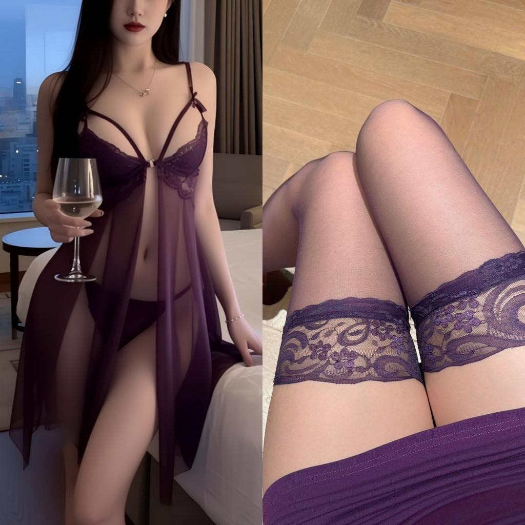 Sexy Lingerie Sexy Perspective Front Buckle Open Pajamas Hot Transparent Pure Desire Temptation Passion Suit