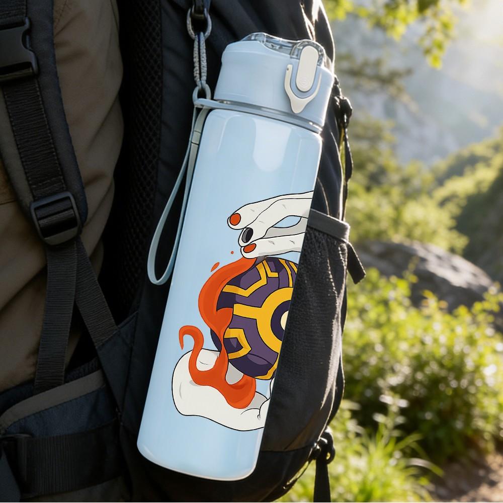 1PC Colorful Helmet Pattern 750ml Color Plastic Sports Water Bottle Leakproof Flip Straw Lid Suitable for Sports Office Home Use