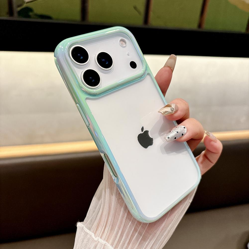 Luxury Laser Gradient Clear Case for IPhone 14 13 12 15 16 17 Pro Max 16 Plus Air Transparent Shockproof Bumper Protective Cover
