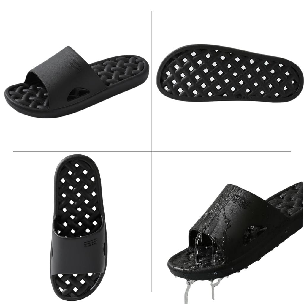 Balcony Heat Bath for Shower [IZWFH] Non-Shrinking Sandals, Resistant, Non-Slip, Water-Resistant, Perforated, Slippers, Unisex, Bathroom, Bathtub,