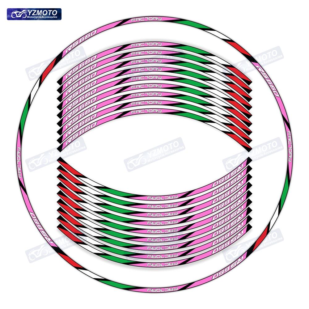 For RS660 RS 660 Motorcycle 17 Inch Racing Racing Wheel Stickers Car Reflective Rim Motorbike Bicycle Hub Tape Decal Sticker