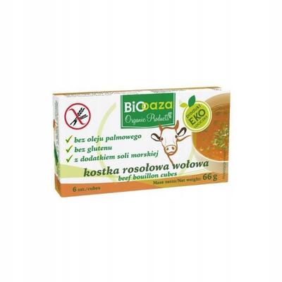 Bio Oaza Beef Stock/bouillon Cube 66 G