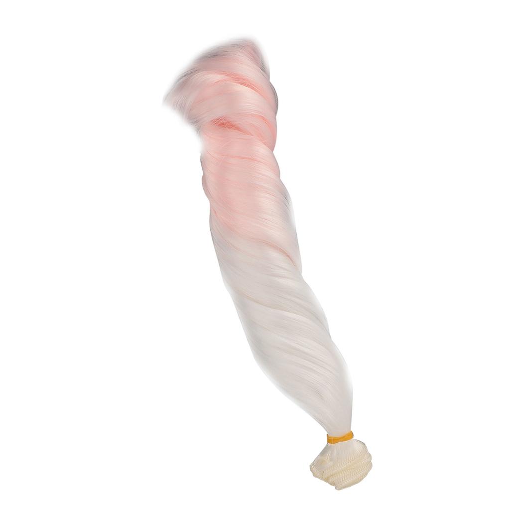 Doll Wig 25cm Length 1m Width White Pink Gradient Long Curly Ball Jointed Doll Wig Type 2