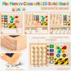 2 in 1 Montessori Busy Board Light Switch Games Toddlers Sensory Manipulation Board Parish Learning Activity Wooden Children Toy