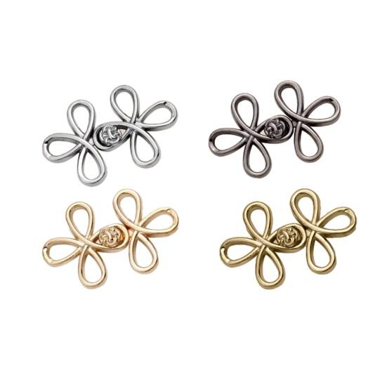 

4Pcs Waist Tightener Pins Flower Pant Waist Adjuster Alloy Removable No Sewing Needed Waist Pins for Jeans Skirts Slacks 4pcs
