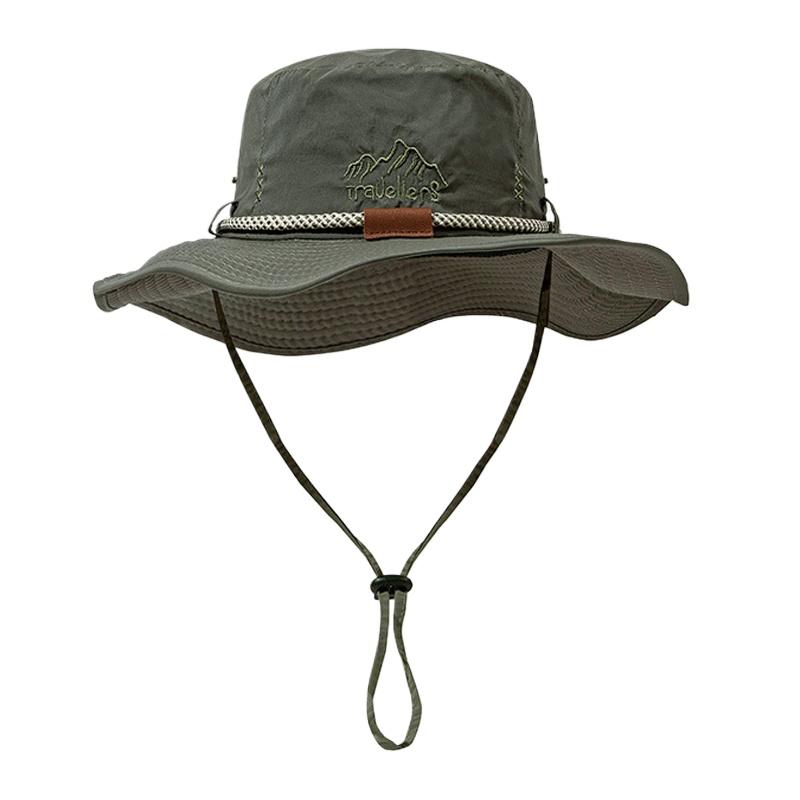 

Мужская и женская шляпа-ведро с вышитыми буквами, ковбойская шляпа, панама, шляпа для сафари, охоты, походов, уличное солнцезащитное кепка One Size армия зеленый