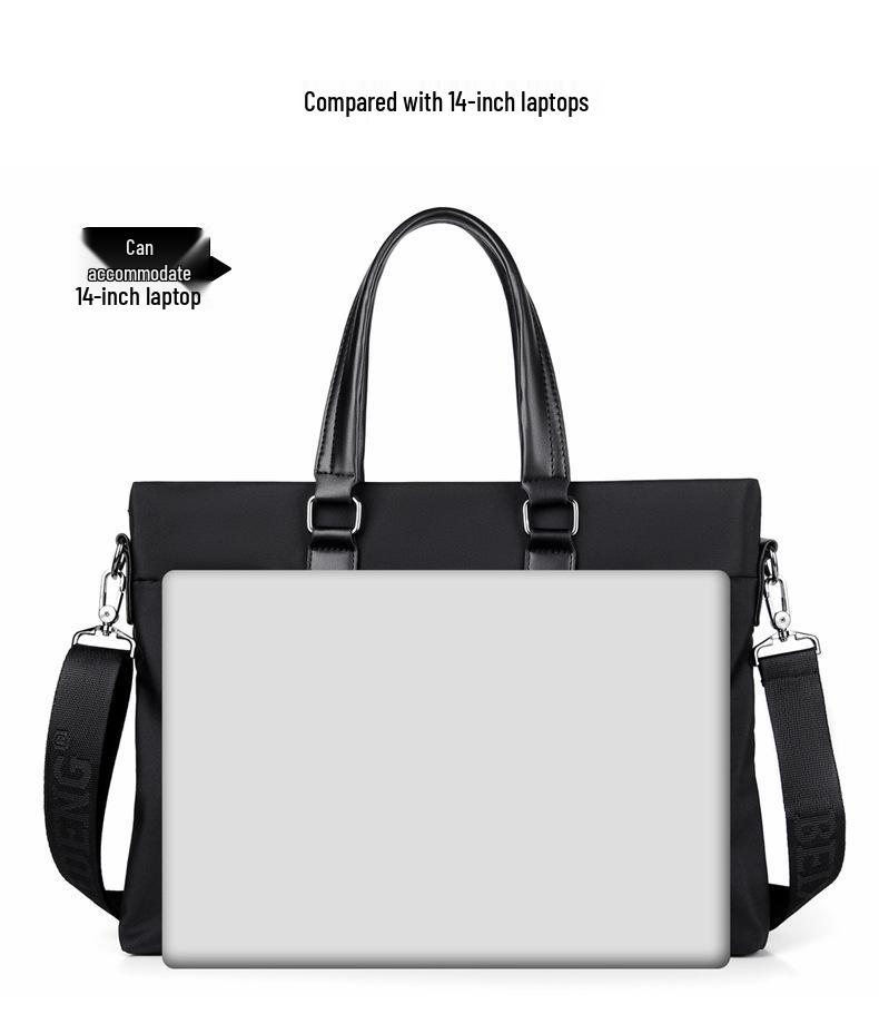Men's Large Capacity Oxford Cloth Casual Briefcase and Crossbody Bag