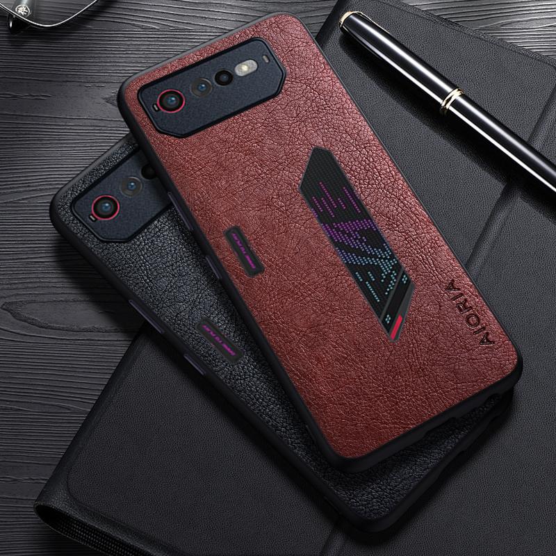 

Case For Asus ROG Phone 6 7 Simple Design Luxury Leather Business Cover For Asus ROG Phone 7 6 Case