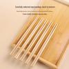 Set of 10 Natural Bamboo Chopsticks: Anti-Mold, Non-Slip, No Paint/Wax, High-End Carved Design for Home Use.