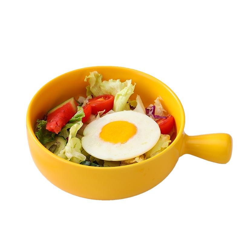 Direct Supply Baking Baked Rice Bowls, Oven-Specific Instant Noodle Bowls, Cheese With Handles, Tableware, Ceramic Salad Bowls, White Porcelain