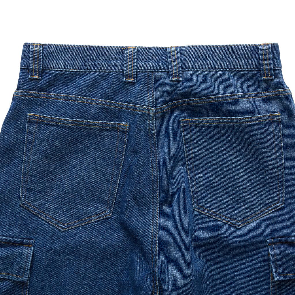 CITY STREET Cargo Denim Pants - Mid Indigo