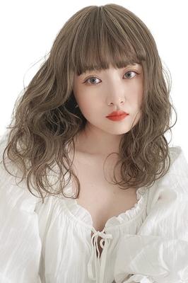 [BrightLala] Medium Bob Full Wig, Natural-Looking, Wavy, Permed Wig for Women hf1365-UK