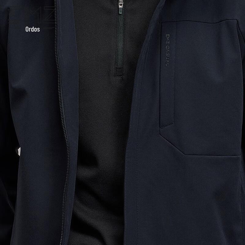 EMZ Men's Autumn/Winter Hooded Windbreaker Jacket