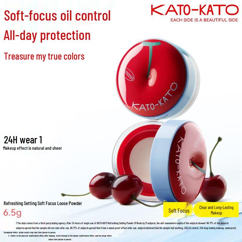 KATO-KATO Стойкая матирующая пудра для фиксации макияжа