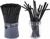 100/400/1000pcs per Pack Bended Black Straws for any Drinks Patient's Straws Party Straws For Cola Beer Juice  and Water