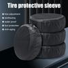 QC Black 4Pcs Wheel Tire Covers Case Car Tires Storage Bag Vehicle Wheel Protector for RV Truck Car Camper Trailer Car Styling