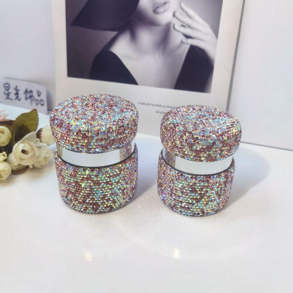 Refillable Airless Cream Bottle Dispenser Rhinestone Cosmetic Container  Skincare Cream