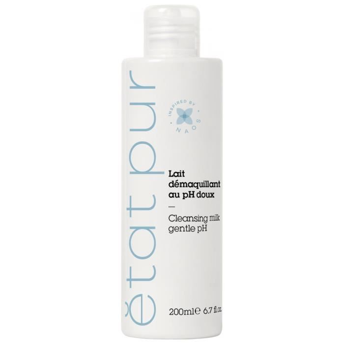 Lait Démaquillant - ETAT PUR - 200 ml - pH Doux - Hypoallergénique - Tous types de peau