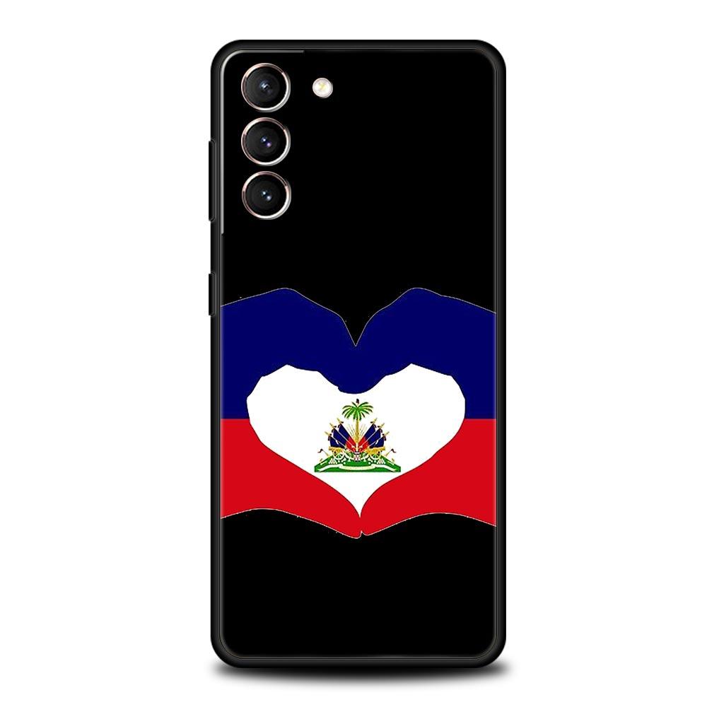 

Phone Case For Samsung Galaxy S25 Edge S24 S23 S22 S21 Ultra S20 FE 5G S10 S10E S9 Plus Soft TPU Cover shipping Haiti Flag Galaxy S9+
