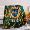 Custom Name Boca Juniors Flannel Blanket, High quality Comfortable for All Seasons, Home Decor, Warmth and Comfort
