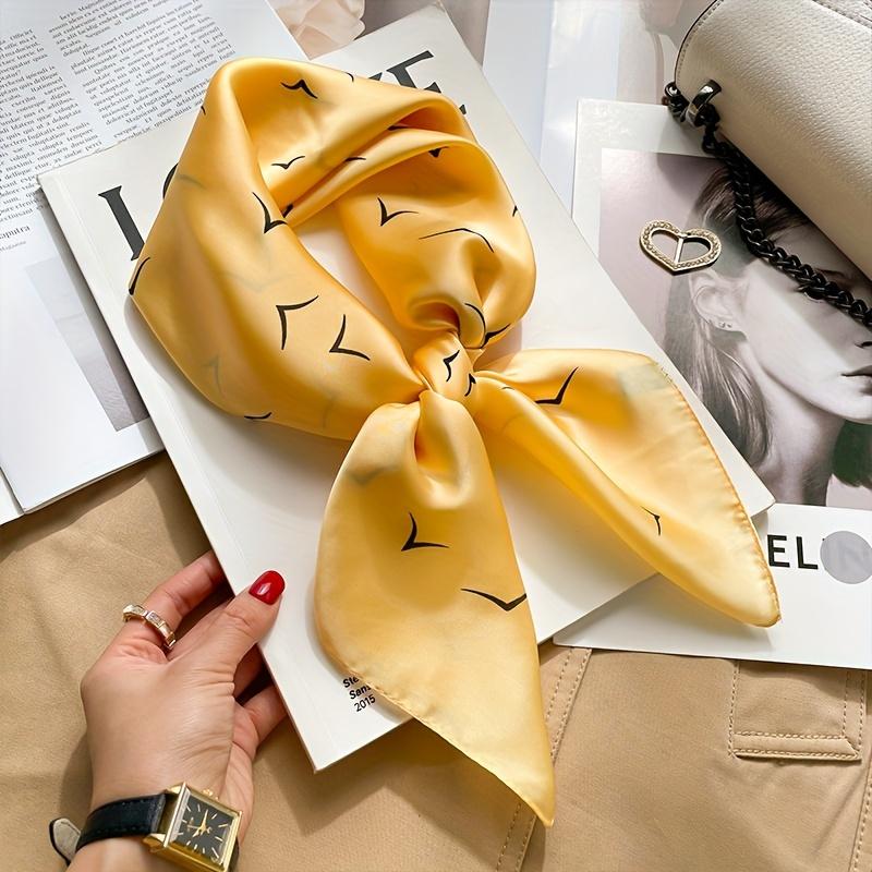 Coffee Color Leopard Print Scarf Thin Breathable Sun Shawl Elegant Style Windproof Head Wrap