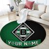 Custom Name Borussia Mönchengladbach2 Round Area Rug,Carpet Rug for Living Room Bedroom Sofa Playroom Decor,Non-slip Floor Mat