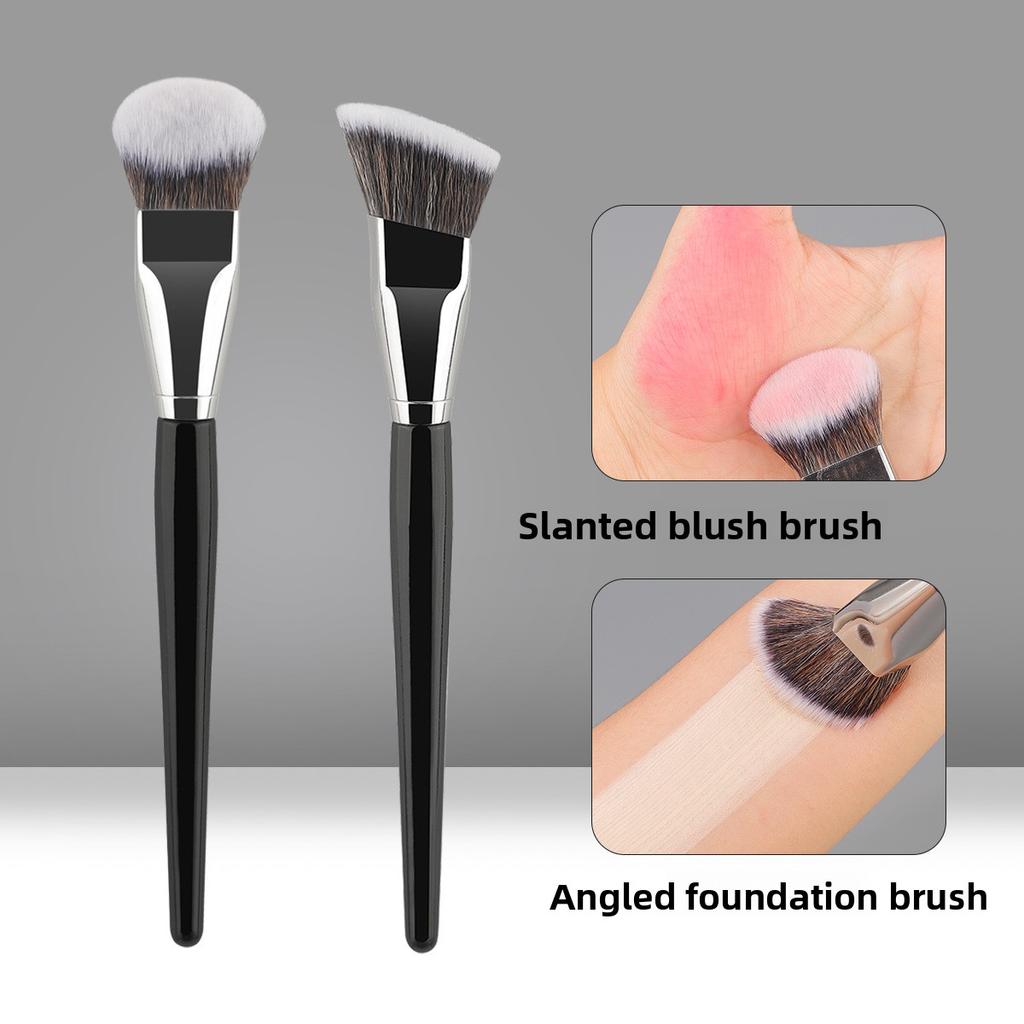 New single oblique head foundation brush blush brush high quality wooden handle bristles soft multi-functional brush beauty tool
