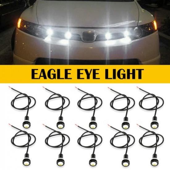 Eagle Eye 9W LED DRL Fog Reverse Backup Light Car Motor Super Bright Lamps 6000K