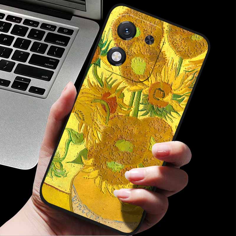 For Honor X70i 5G ABR-AN00 3D Relief Flower Emboss Soft Silicone Back Cover For Honor X70i X70i 5G Relief Emboss Case Honor X70i