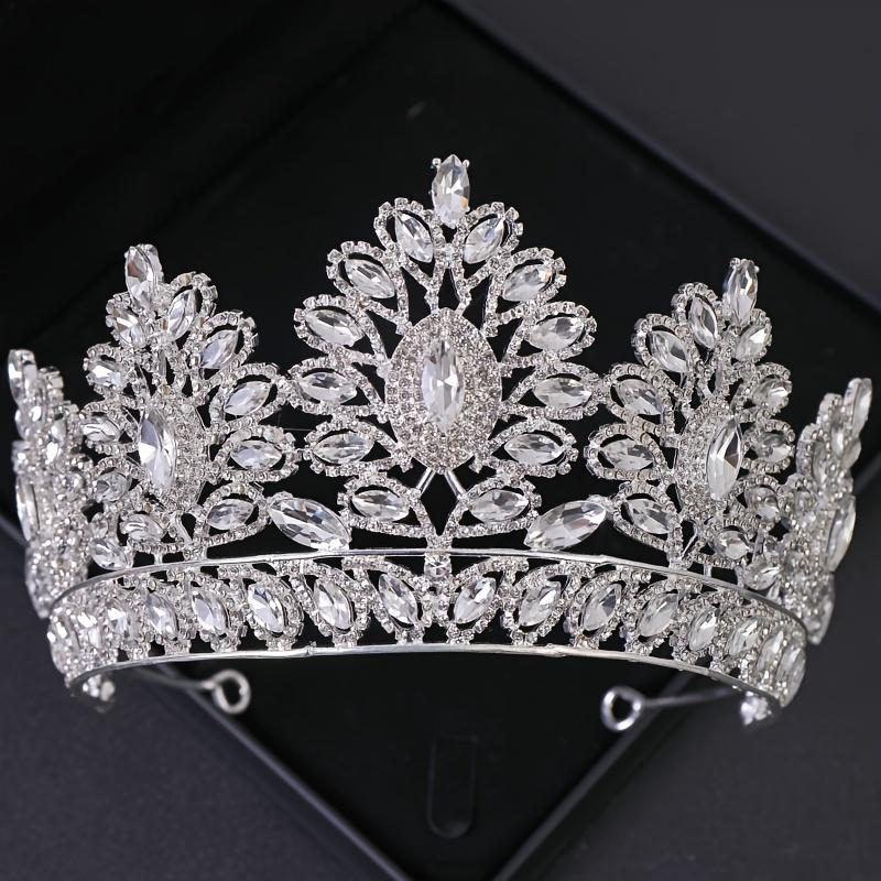 Luxury Crystal Wedding Crown Baroque Rhinestone Bride Tiara Headwear Queen Diadem Banquet Birthday Wedding Accessories