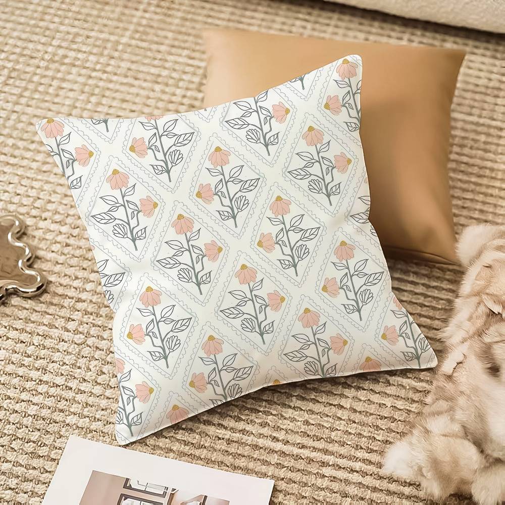 Bohemian Ethnic Style Pillow Case Sofa And Living Room Decorative Cushion Covers Dust-proof And Mite-proof Invisible Zipper