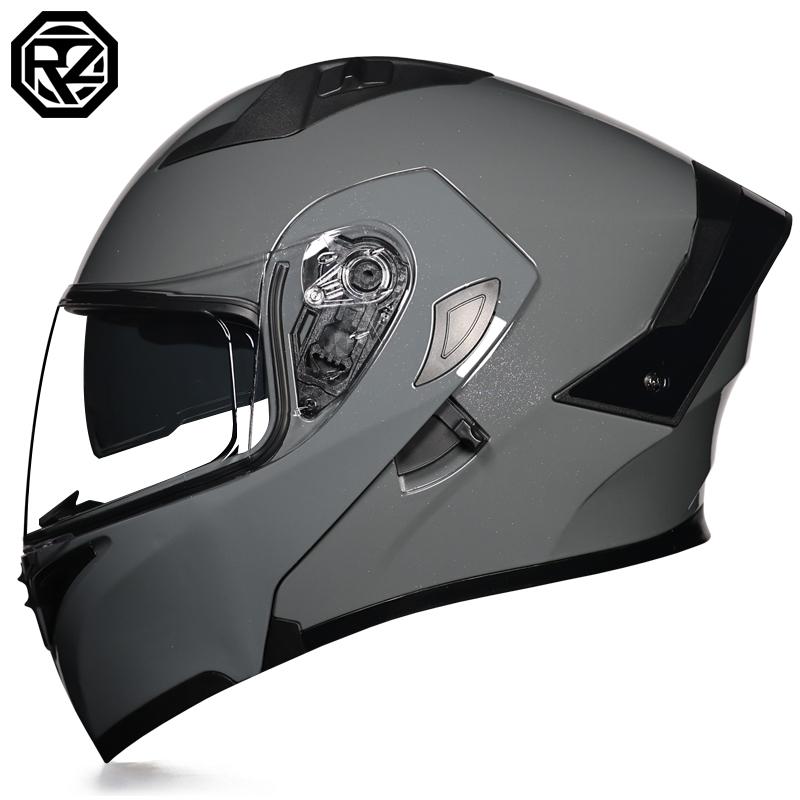 Orz-992-Motorcycle Helmet, Men's and Women's Open Face Helmet, Dual Mirror Motorcycle, Four Season Personalized Tail Wing