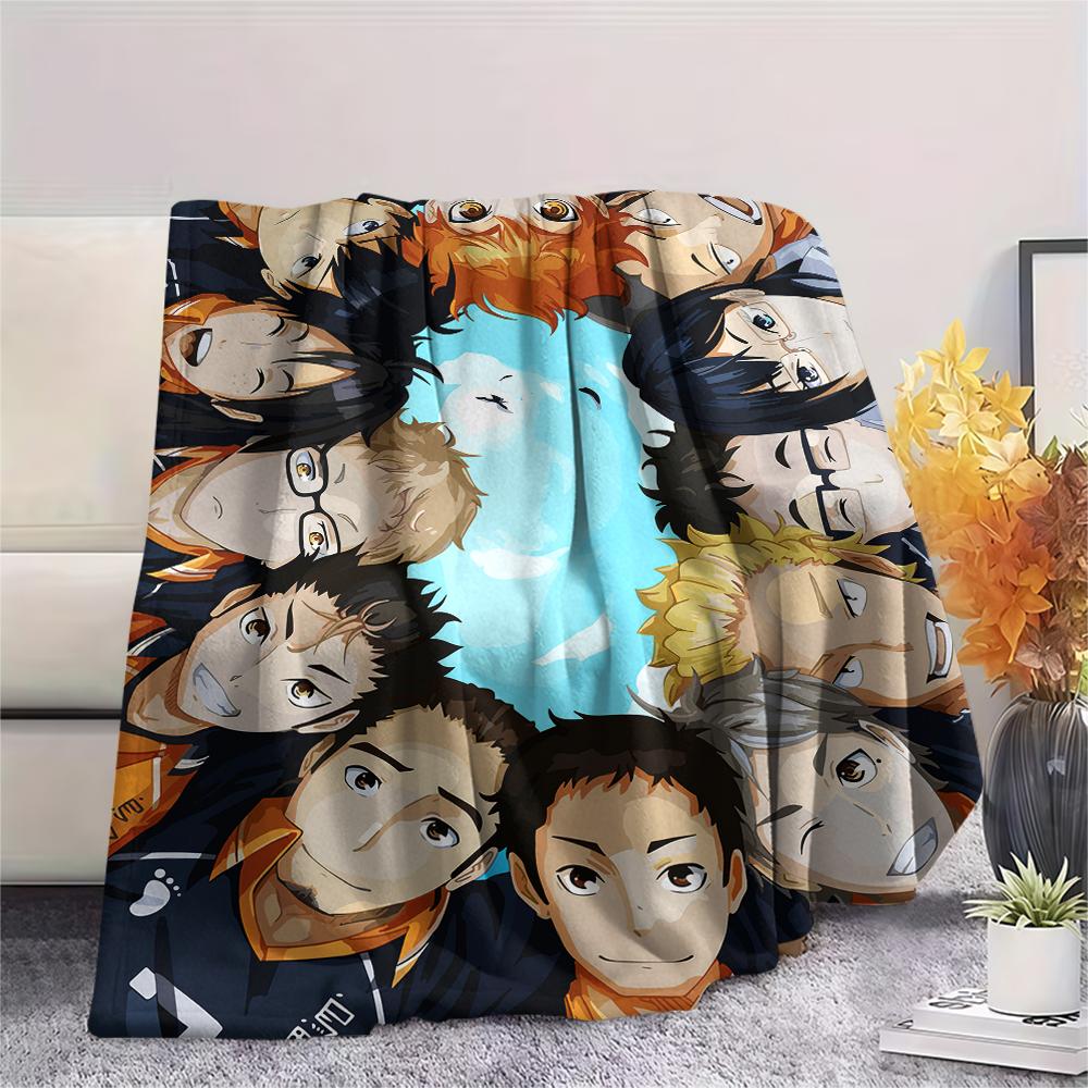 1 ks Haikyu!! Flanelová deka s anime potiskem, Vysoce kvalitní, Pohodlná pro všechna roční období, Domácí dekorace, Teplo a pohodlí, Perfektní pro vánoční dárky 53